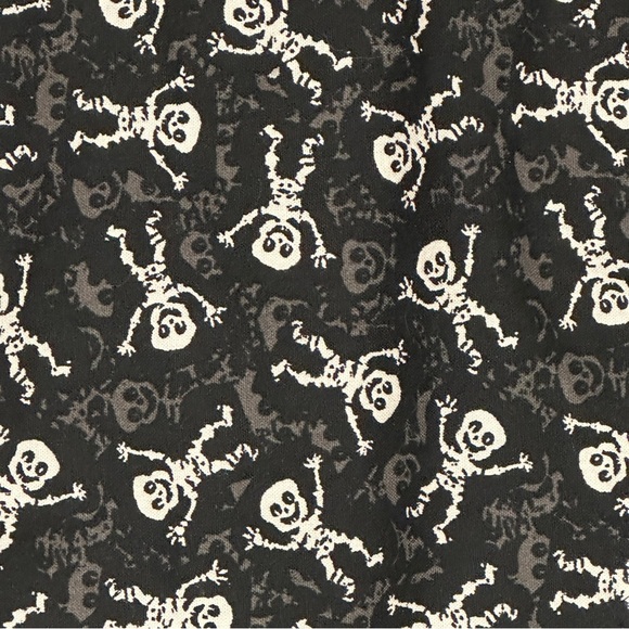 Black & White Skeleton fabric on an Upcycled Cherokee Denim Jacket., XL 14 / 16 - Picture 8 of 11